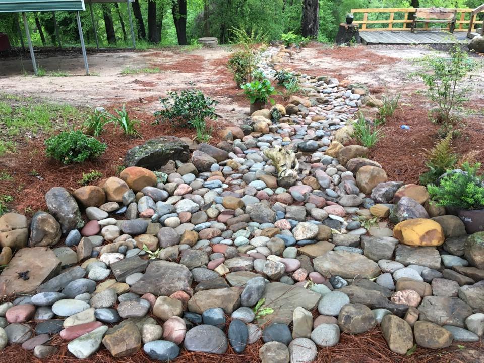 Colorado stones used for erosion control in Union Parish