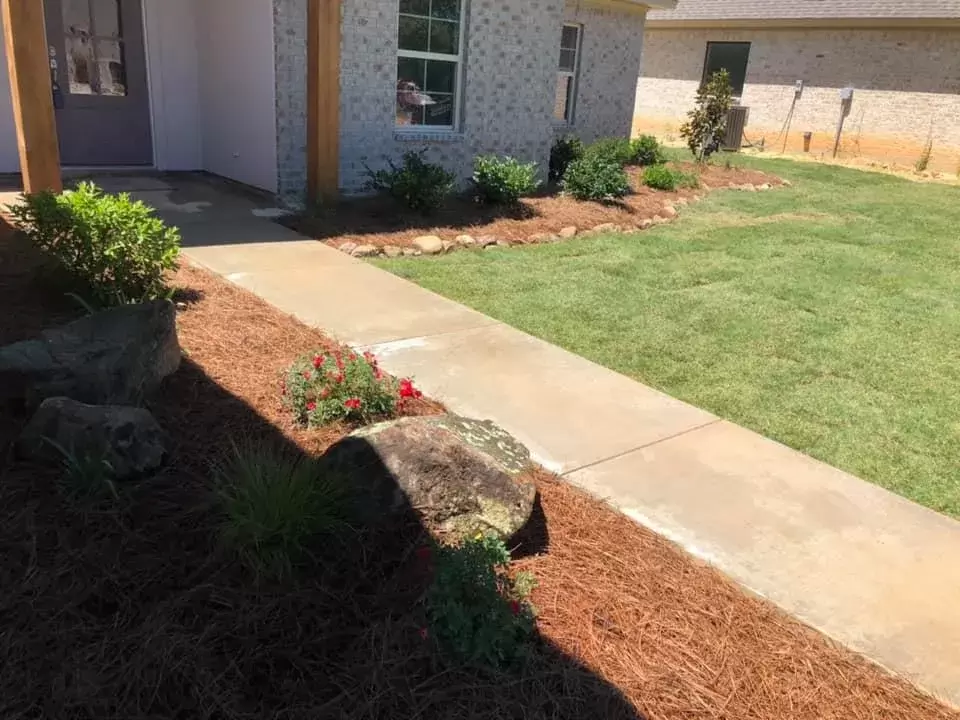centipede sod installed for new construction home in Ruston, La 